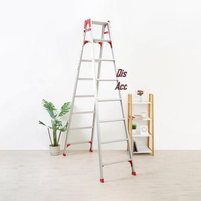 KRISBOW 2 In 1 Tangga Lipat Aluminium Multifungsi 8 Step 2.2 Mtr