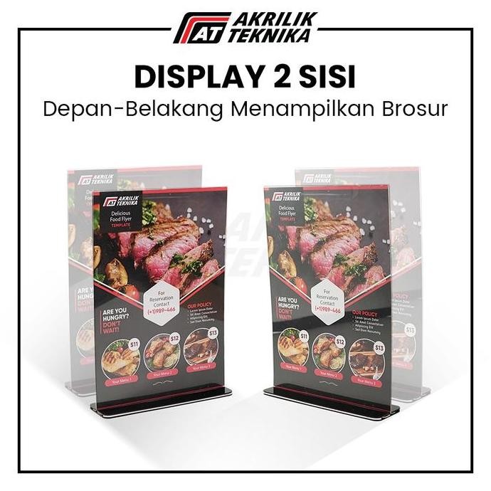 

New TENT HOLDER A4 / TENT CARD / NOMOR MEJA ALAS HITAM KAFE