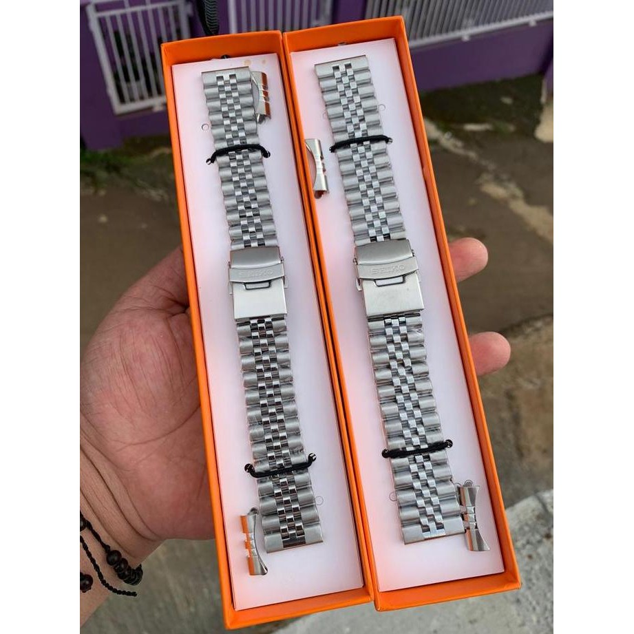 Baru STRAP TALI JAM TANGAN RANTAI SEIKO BRACELET JUBILEE STAINLESS SILVER