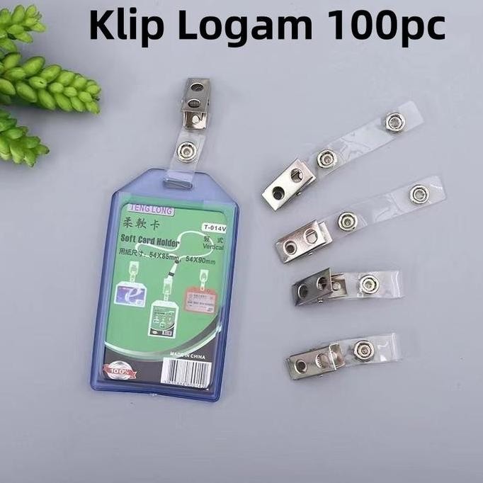 

New Klip Id Logam 100PCS Jepit Id Card Jepit Buaya Jepitan Besi Tali Id Card Jepit Besi Buaya Name Card Kartu Nama Panitia