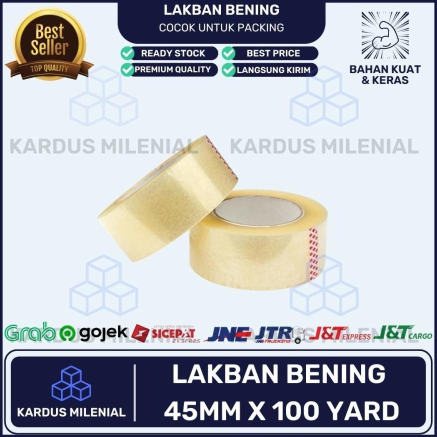 

Rd1- Lakban Bening Lebar 45Mm 45 Micron 100 Yard