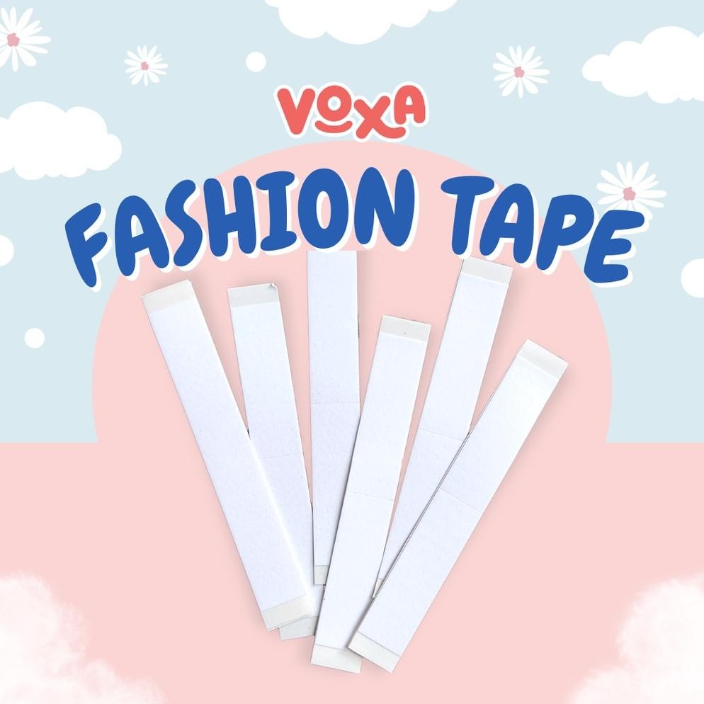 

Rd1- Voxa Fashion Tape Strip & Roll | Hijab Tape / Solatip Baju / Dobel Tip Double Tape Baju