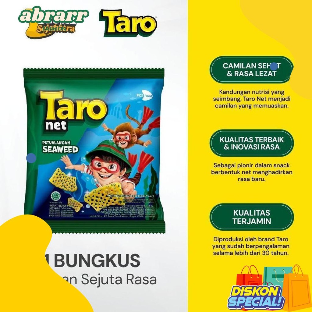 

Taro - Seaweed - Small Pack - 1 Karton (4Renceng) - 40 Pcs - 17Gr Flash Sale! Diskon Hingga 70%