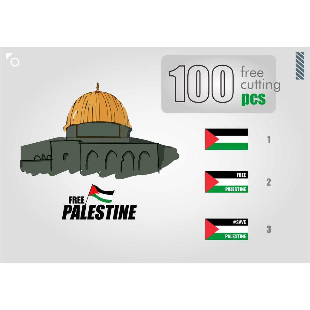 

Sticker pipi palestine 100 pcs free cutting ukuran 2x3cm