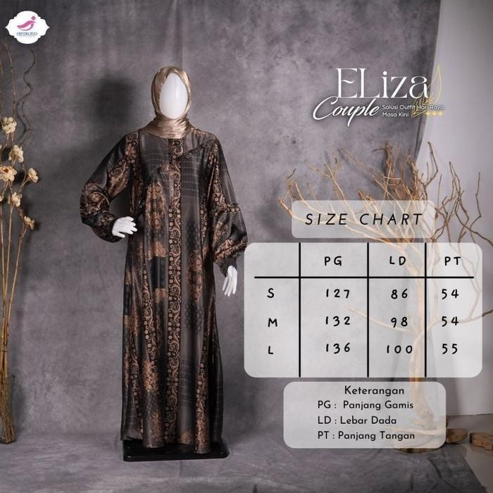 Baju Gamis Sarimbit Keluarga Lebaran Idul Adha 2025 Zalira Kids / Eliza Dress Couple Mom And Kids Me