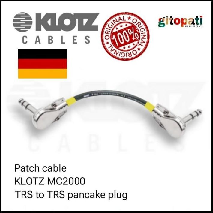 Patch cable jumper stereo klotz mc2000 pancake plug