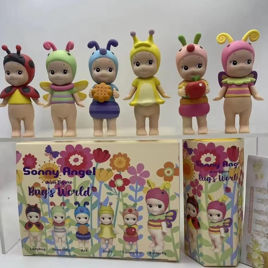 6Pcs/Box Bug'S World Sonny Angel Blind Box Cherry Blossom Series Mini Anime Figures Flower Ornaments