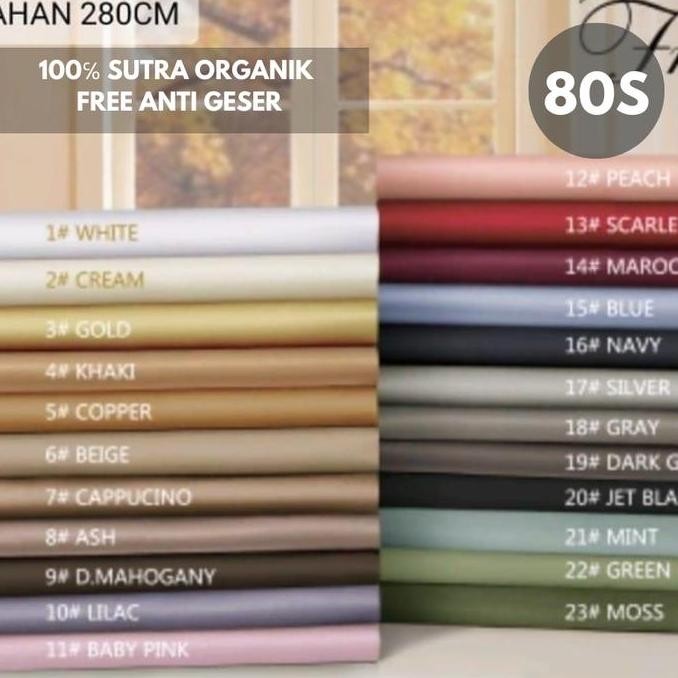 Kain Bahan Sutra Organik Polos