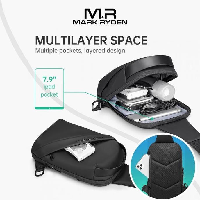 Mr8518 Tas Selempang Mark Ryden Sling Shoulder Bag Pria Cowok Ipad 9.7