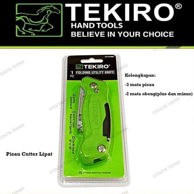 

TERLARIS - TEKIRO SAKU LIPAT - CUTTER LIPAT SERBAA - ALAT POTONG DENGAN OBENG - FOLDING UTILITY