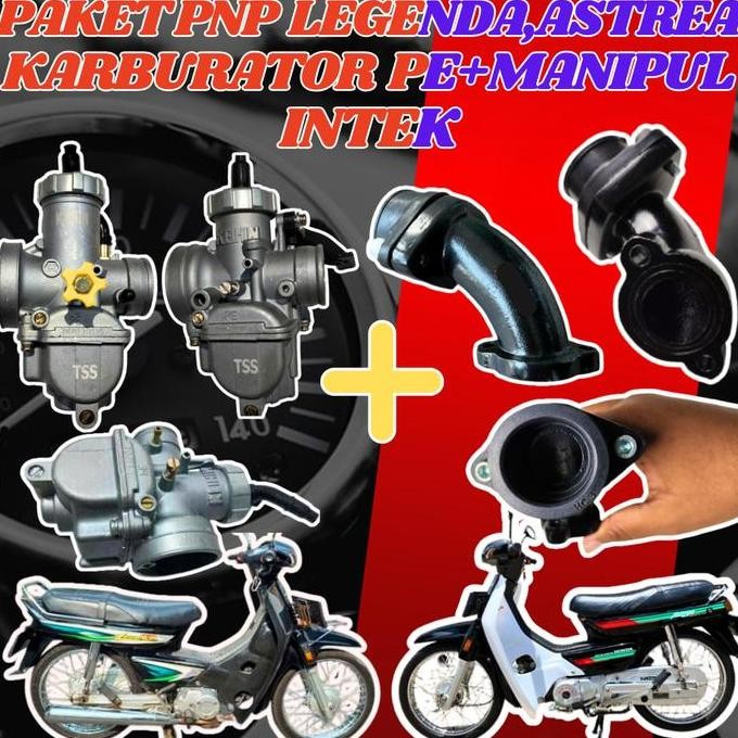 PAKET PNP HONDA LEGENDA ASTREA GRAND PRIMA STAR LANGSUNG PASANG  KARBURATOR KARBU KEIHIN PE 24 PE 26