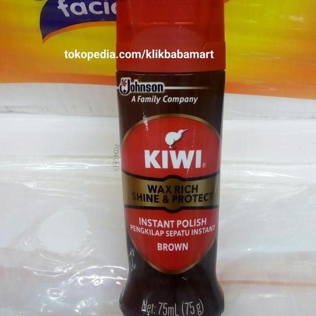 Semir Sepatu Kiwi Cair Poles Coklat Kiwi Nt Polish Chocolate 75Ml