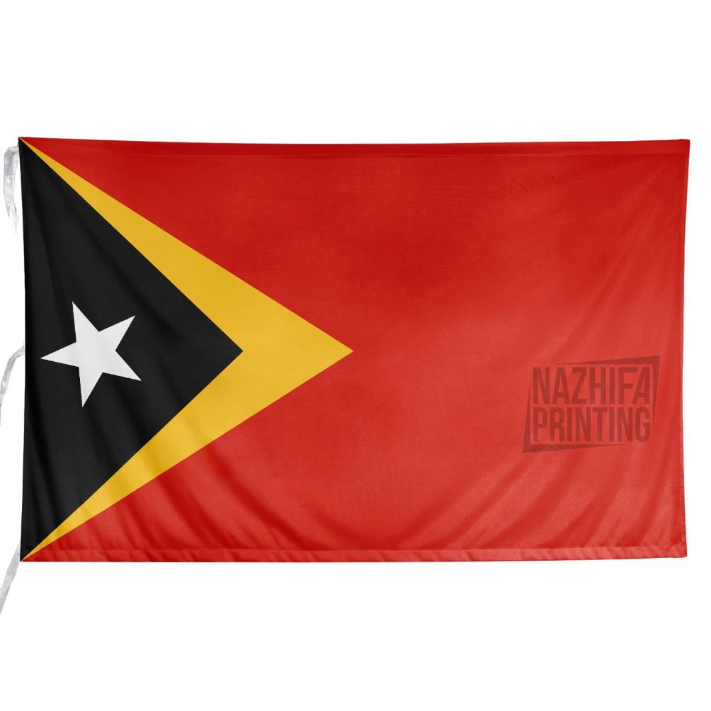 Nazhifa Printing - Bendera Timor Leste / Timor Leste Flag, Bendera Negara, Ukuran Kecil-Besar
