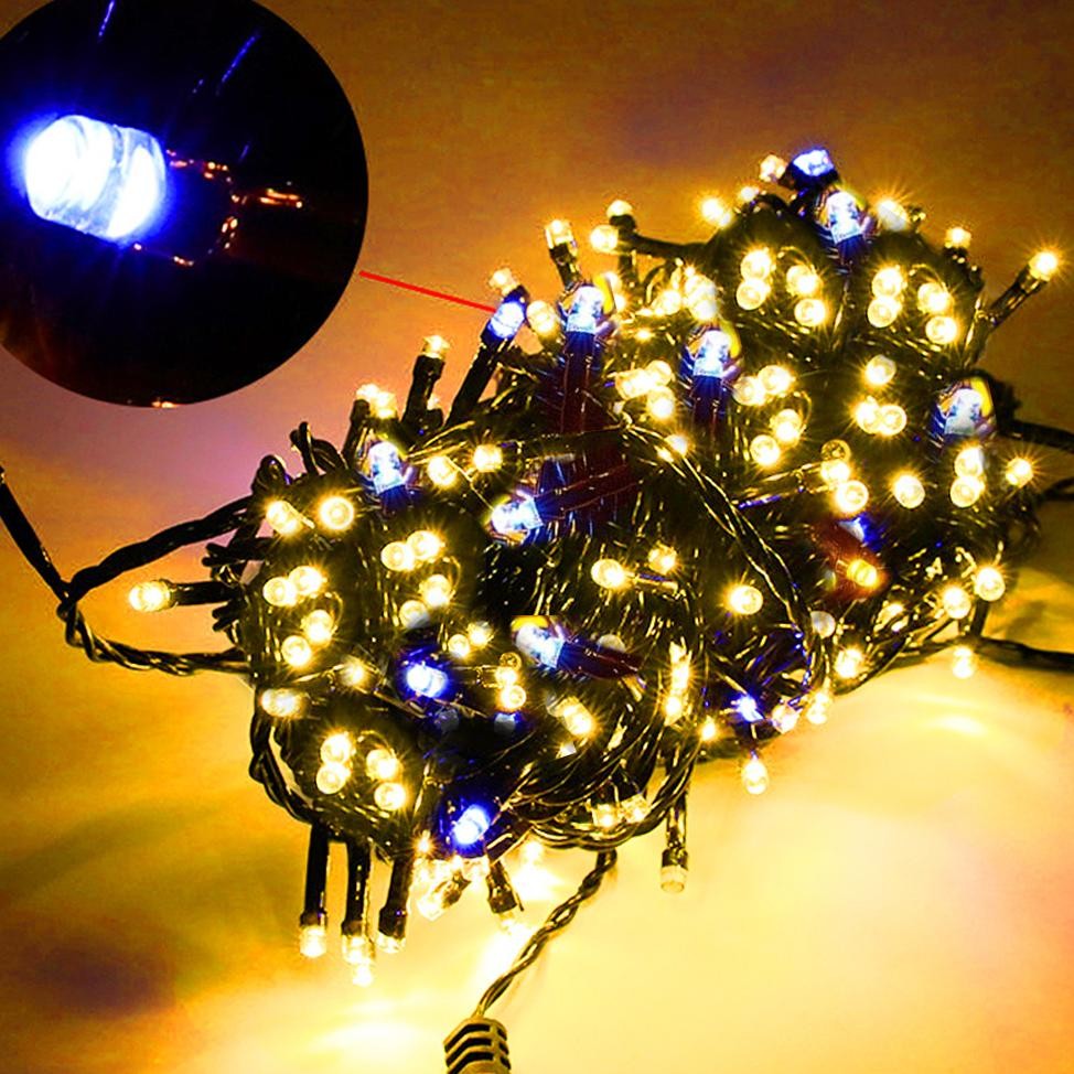 Anbolt Lampu hias 17 agustusan Ramadhan 10/20M, Lampu Tirai, Lampu Berkedip Tahan Air Luar Ruangan, 