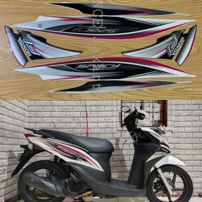 BEST STIKER STRIPING MOTOR SPACY FI 2012 PUTIH