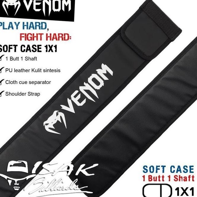Venom Soft Cue Case 1X1 - Vinyl Tas Ransel Stik Billiard 1Butt 1 Shaft