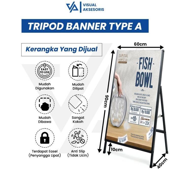 

Pavement Sign Board | Papan Promosi Lipat Toko Cafe | Standing A Board Display Menu Hitam Kualitas Terbaik Harga Termurah