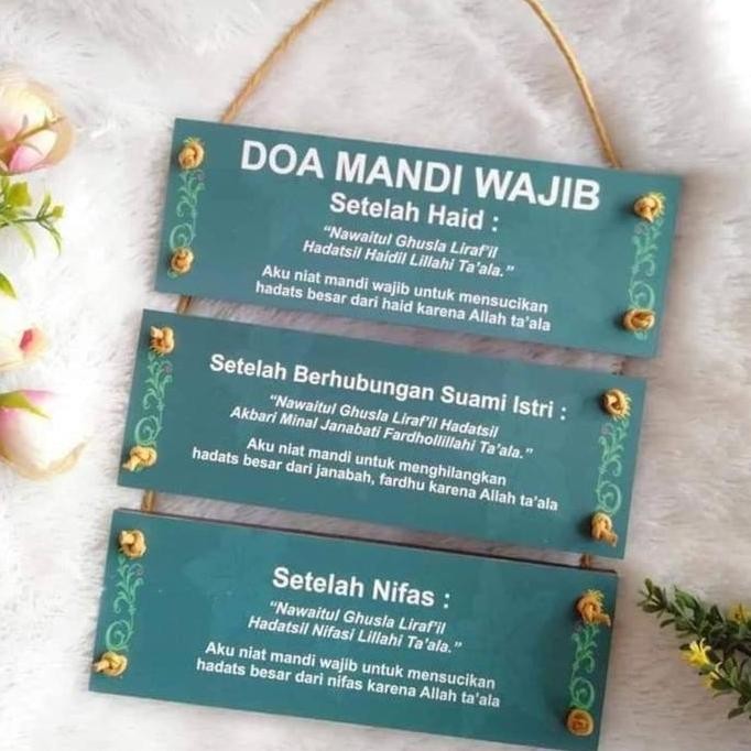 Hiasan Dekorasi dinding/pintu Doa Mandi Wajib 3 Susun
