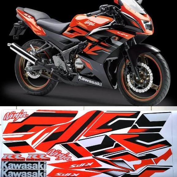Stiker Striping Ninja Rr New 2015 Orange Sudah Potongan Tahan Vernis