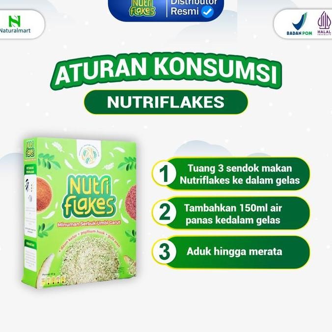 

Nutriflakes 1 Box - Sereal Susu Umbi Garut Alami Bpom & Halal - Granola Murah Asli