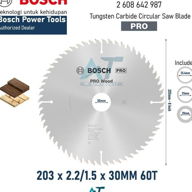 Bosch Mata Gergaji Kayu 8 Inch 60T Circular Saw Blade