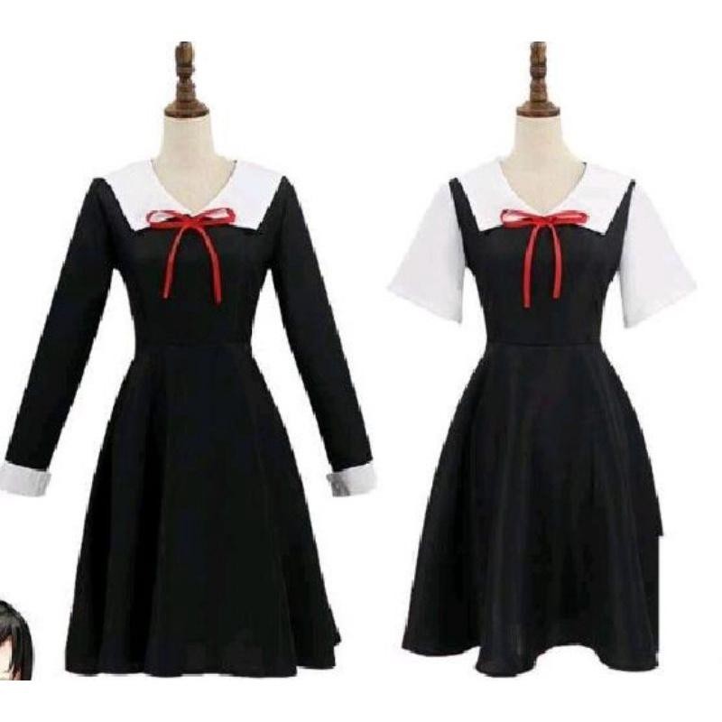 Ac Love Is War Seifuku Kaguya Costume Cosplay Wanita