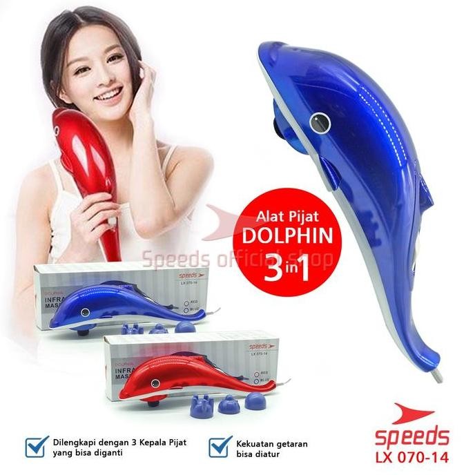 Original Speeds Dolphin Massager Elektrik 3in1 Pundak Punggung SHOPEE