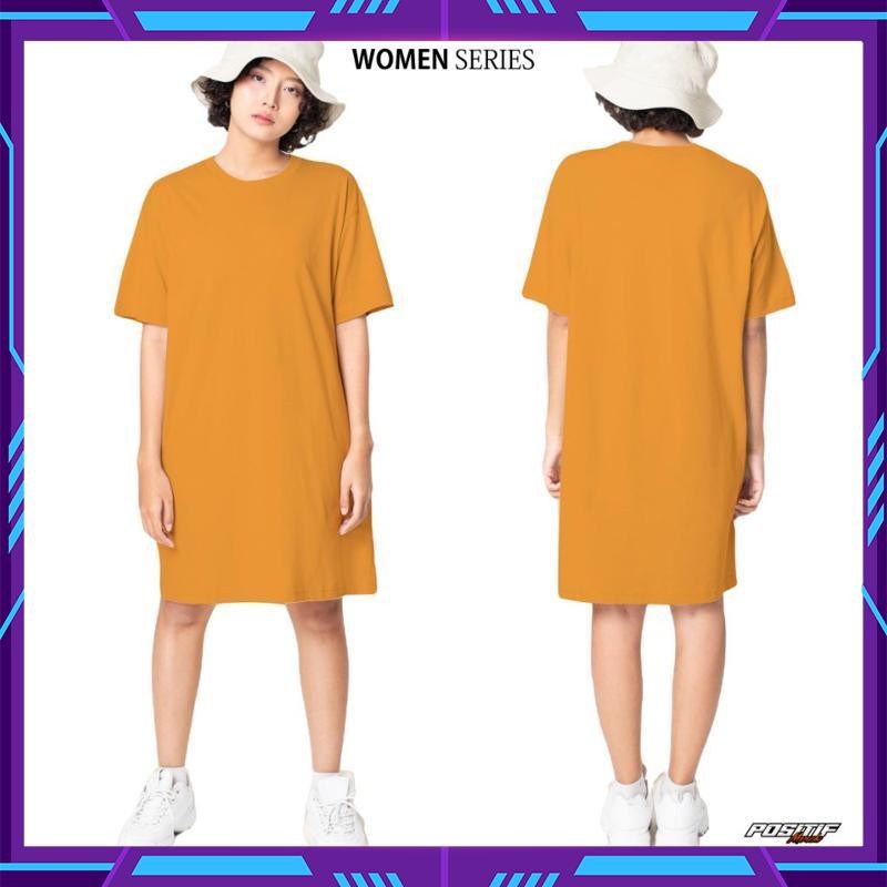 -Bisa Cod- Baju Kaos Dress Wanita Lengan Pendek Dres Polos Wanita Oversize Jumbo Yo-82