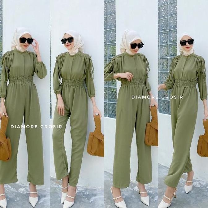 EF Diamore Grosir One Set Viola Crinkle Airflow Setelan Wanita