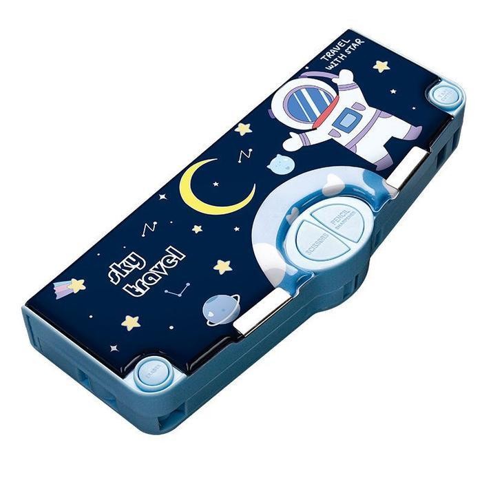 

WSS Tempat pensil alat tulis anak Astronot kotak pensil anak laki laki Karakter multifungsi