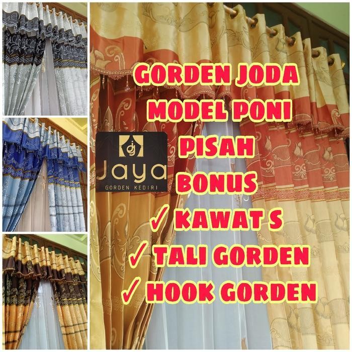 Gorden Joda Poni Pisah Gorden Jendela Gorden Pintu Ukuran 1M Dan 150 Korden Original Dan Terpercaya