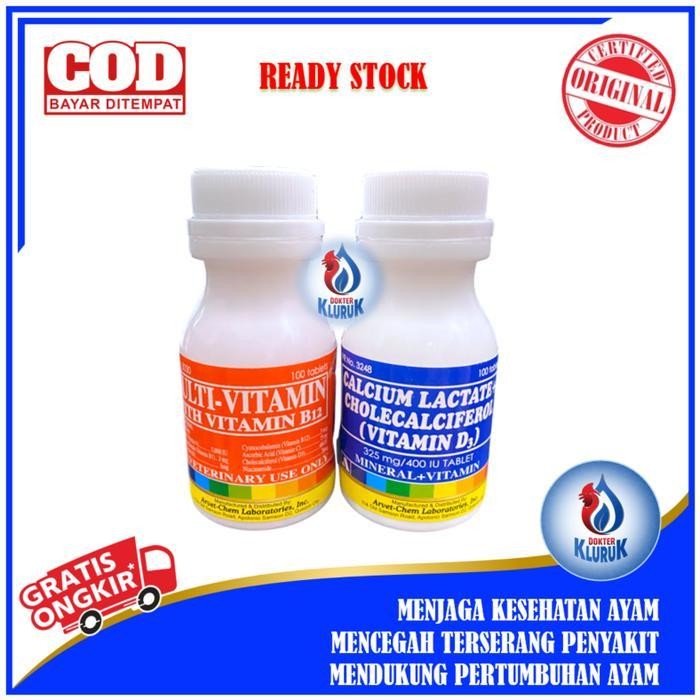 PZM Paket Multivitamin & Calcium Lactate Import Ayam Bangkok Filipina