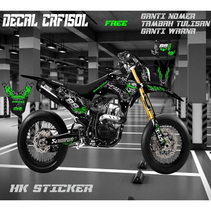 decal crf full body motif helm supermoto free tambah tulisan Motorcycle
