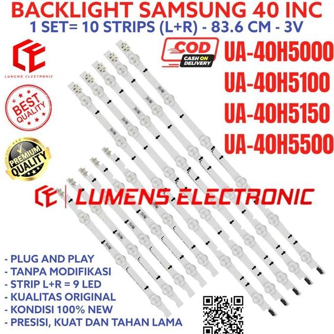 BACKLIGHT TV LED SAMSUNG 40 IN UA40HU7000 UA40H5150 UA40H5500 LAMPU BL