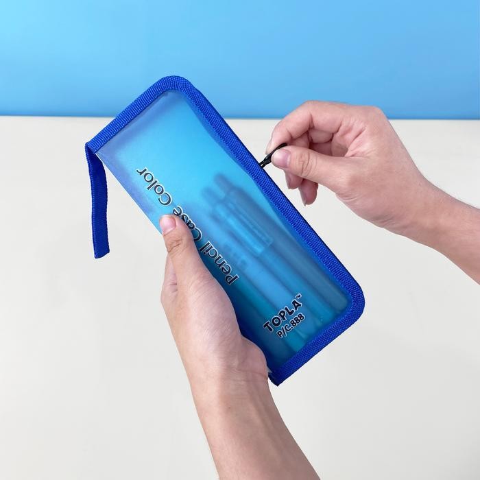 

WSS Topla Pencil Case 888 Kotak Pensil / Tempat Pensil Alat Tulis Resleting Anak Sekolah Lucu Warna Anti Air Biru Hijau Kuning Merah Stationery