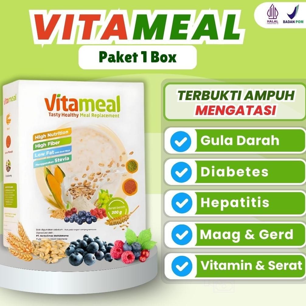 

(Terbaru) vitameal official store vitamil gula darah vitamale diabetes untuk diet 1 box (Terlaris)