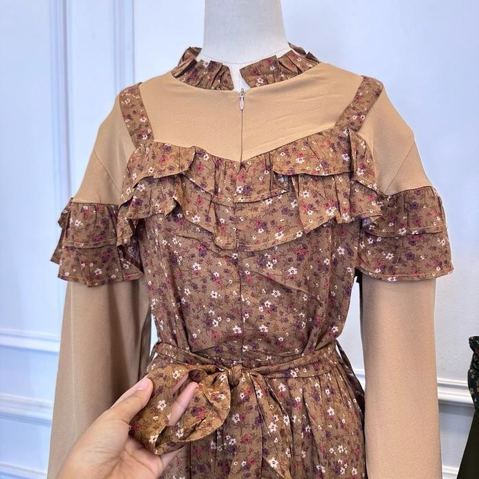 EF Felicia Dress Gamis Simple Cantik wanita Muslim