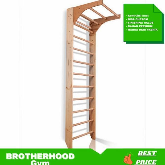 STALL BAR WALL BAR KAYU GYMNASTIC CALISTHENICS YOGA WALL LADDER ORIGINAL DAN TERPERCAYA