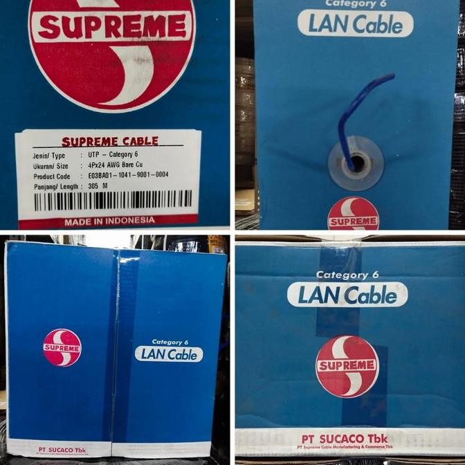 TERBARU KABEL UTP CAT 6 SUPREME READY STOK TERMURAH