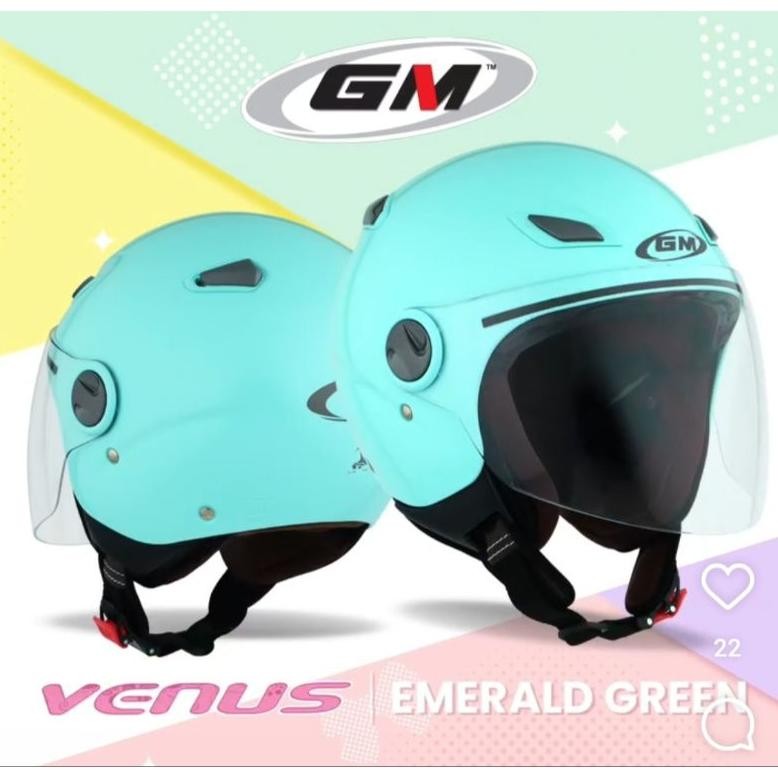 Helm Gm Venus Hijab Original / Helm Motor Retro Hijab / Helm Motor Vespa / Helm Motor Matic Kekinian