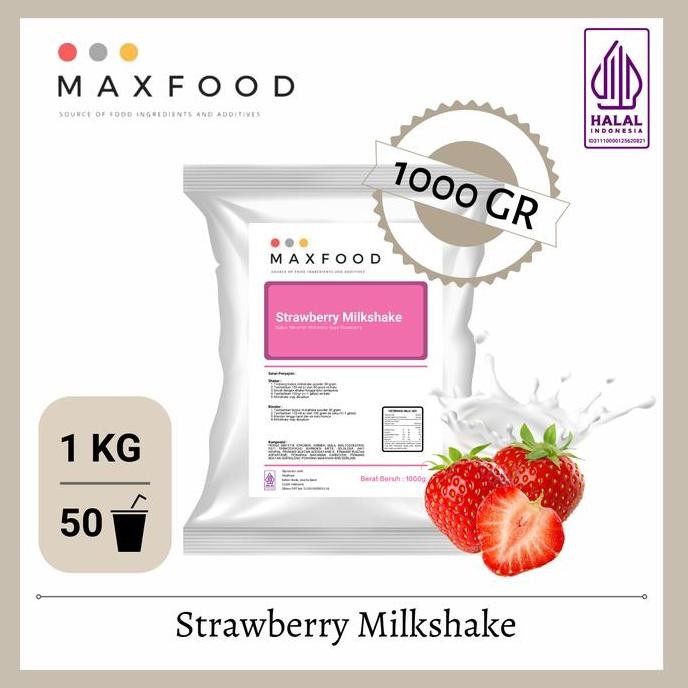 

Baru Strawberry Milkshake Bubuk 1Kg - Powder Minuman Rasa Stroberi Premium Kekinian