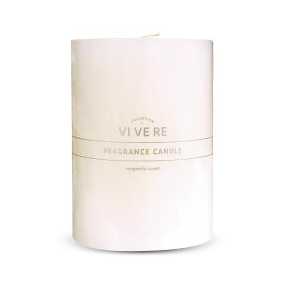 Vivere Lilin Aromatherapy Pillar Candle New Magnolia