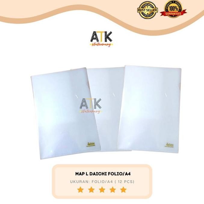 

Original Map L Clear Sleeve Daichi Folio/A4 - Map Dokumen Bening
