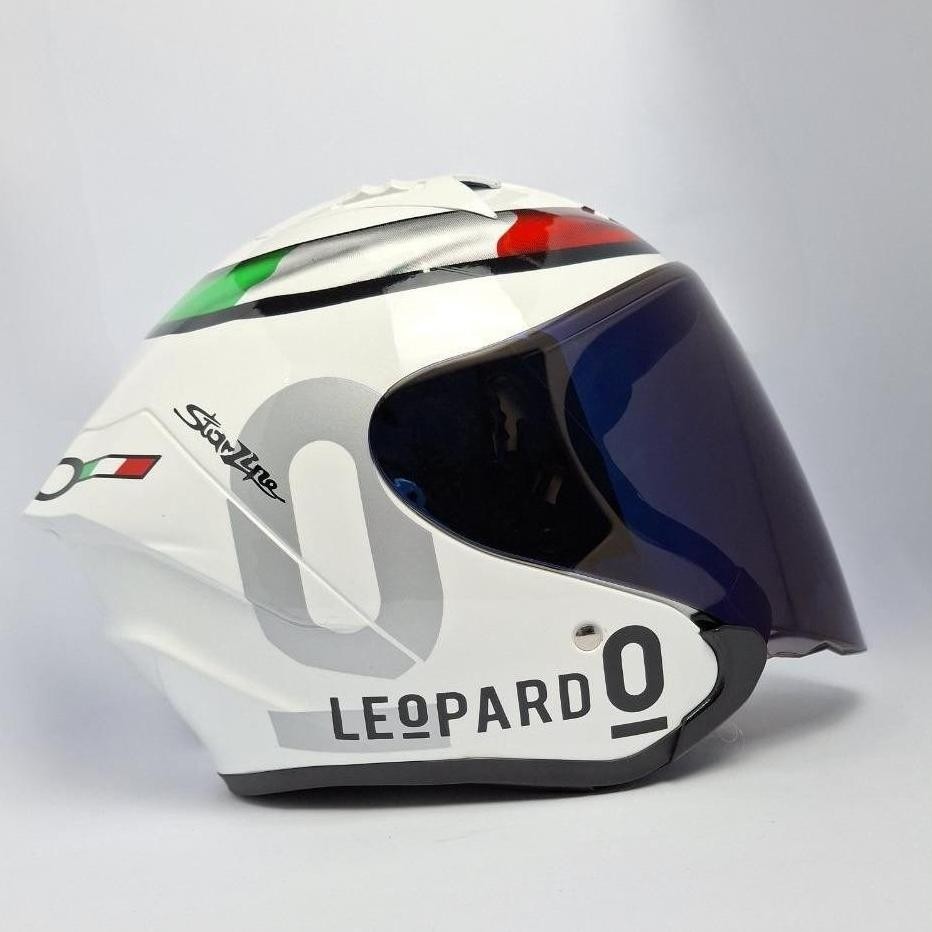 Helm Mla Hakai Leopard Visor Iridium / Helm Premium Pria Dan Wanita Dewasa Sni