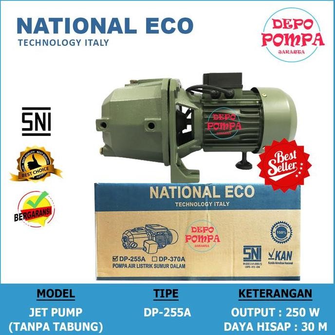 Original Pompa Air Jet Pump NATIONAL ECO 255 - Mesin Sumur Dangkal