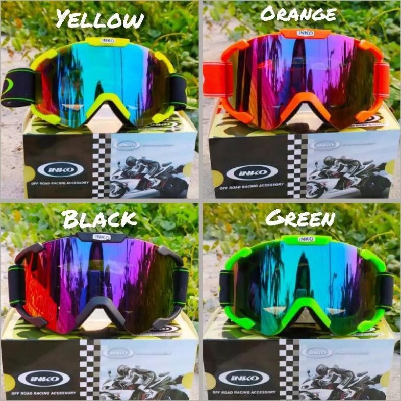 Promo ||Kaca Google Cross || Kaca Gogle Cross 100% Original Inko || Pnp Untuk Semua Helm Cross