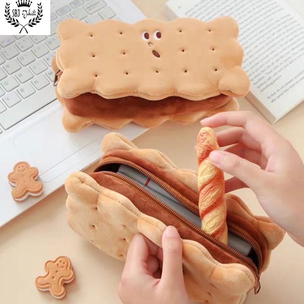 

Cod Tempat Pensil Kain Kotak Pensil Pencil Case Karakter Roti French Toast Nt-77