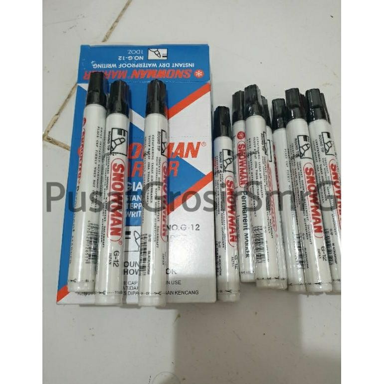 

[Promo..!!! Spidol Permanent G12 Snowmant (1 Lusin) Ma-4