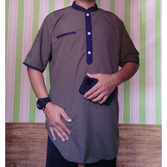 Cod Baju Koko Kurta Dewasa Pria Muslim Fashion Baju Laki Laki Murah  Bagus An-140