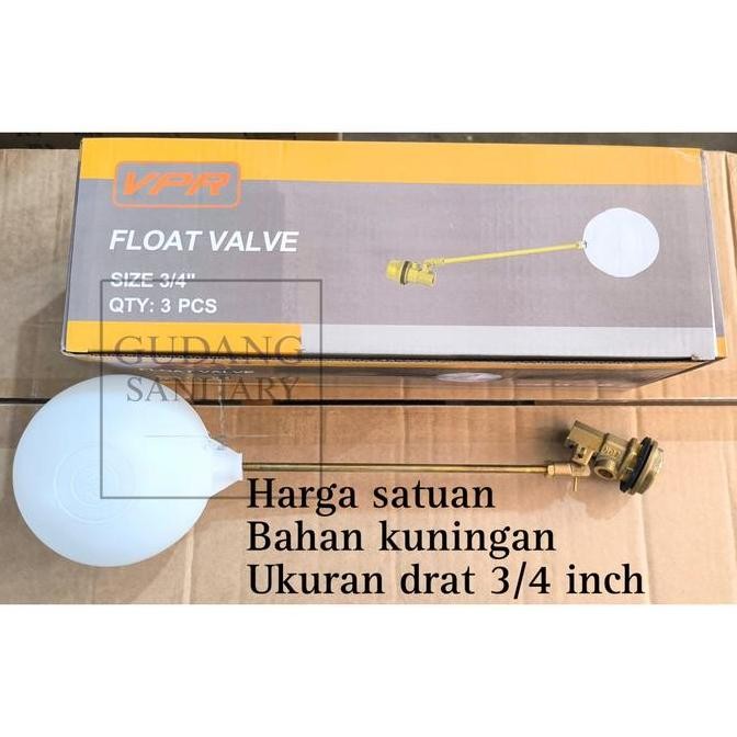 Pelampung Bola Otomatis Kuningan Drat 3/4 Inch Pelampung Toren Bak Promo